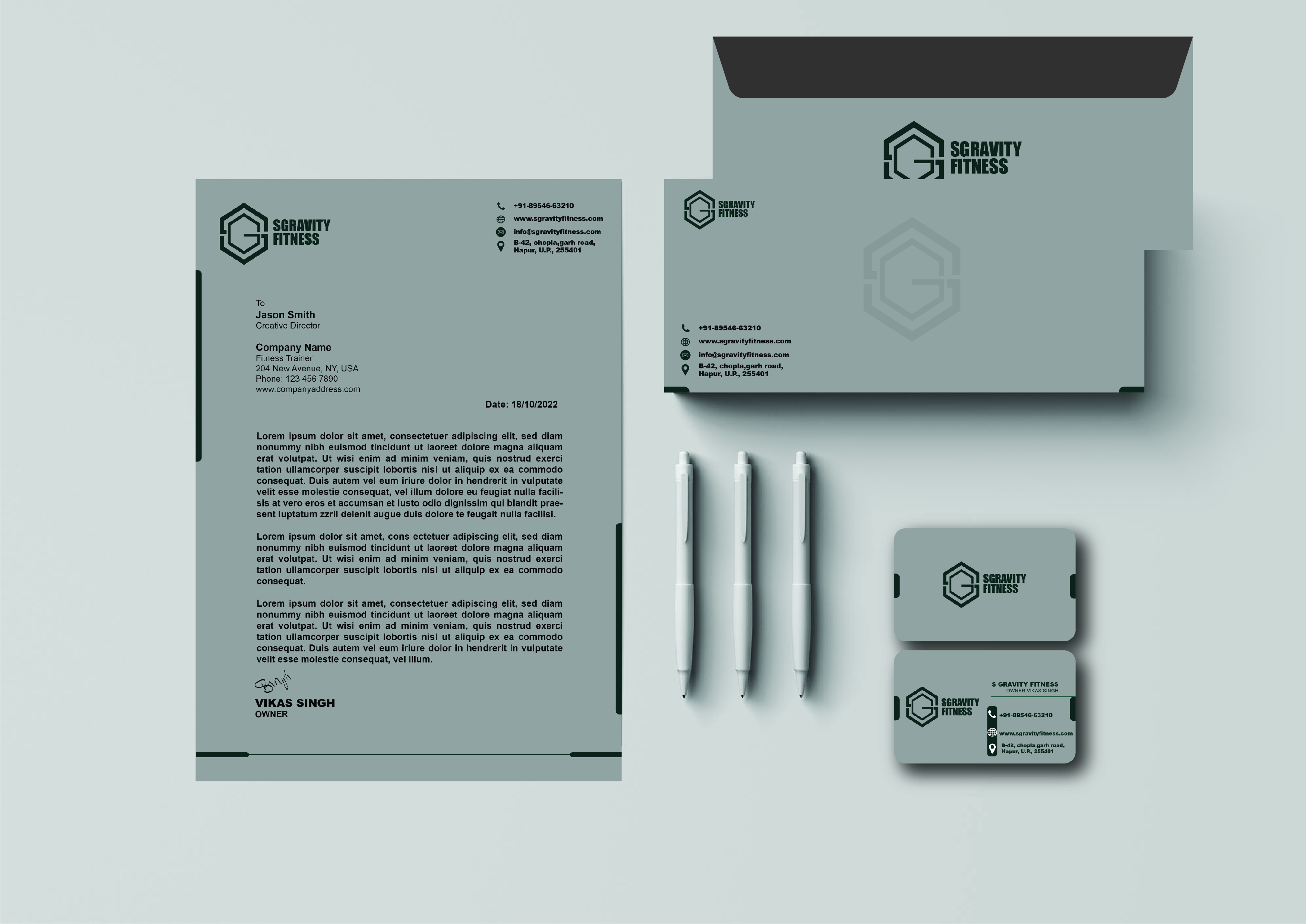 mockup letterhead envelope